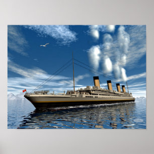 Titanschiff - 3D render.j Poster