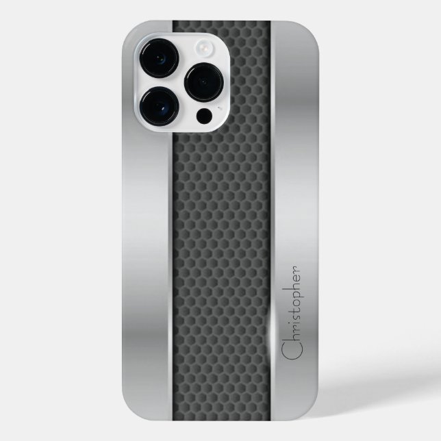 Titansilber, rostfreier Stahl iPhone Hülle (Rückseite)