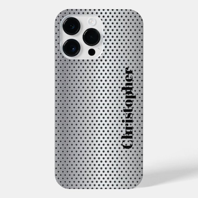 Titansilber, rostfreier Stahl iPhone Hülle (Rückseite)