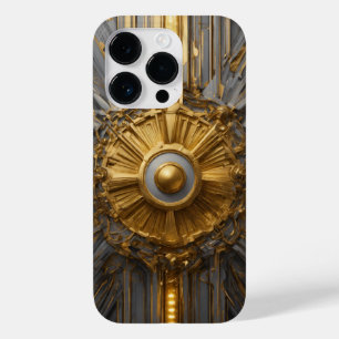 Titansilber und Gold Edelstahl-Druck Case-Mate iPhone 14 Pro Hülle