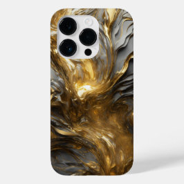 Titansilber und Gold Edelstahl-Druck Case-Mate iPhone 14 Pro Hülle