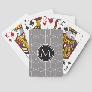 Titanwürfel und Monogramm Spielkarten