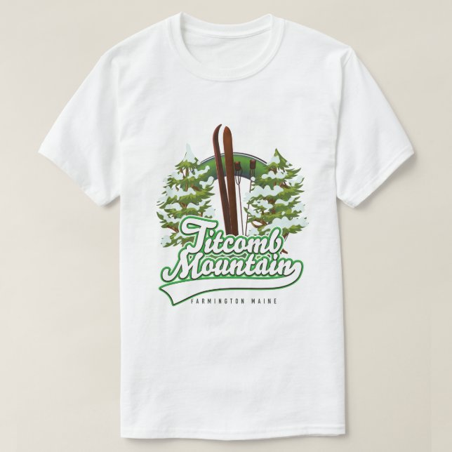 Titcomb Mountain Farmington Maine Ski T-Shirt (Design vorne)