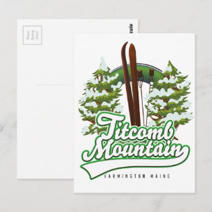 Titcomb Mountain Farmington Maine Skigebiet Postkarte