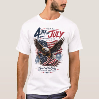Titel: 4. Juli Weißkopfseeadler Patriotisches T-Sh T-Shirt