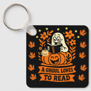 Titel: A Ghoul Lieben to Read Bookworm Halloween G Schlüsselanhänger