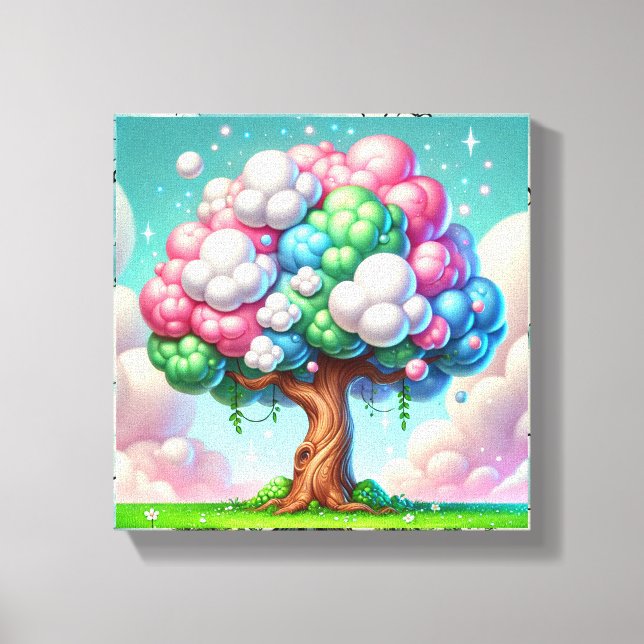 Titel: Bewölkender Baum der Laune Leinwanddruck (Vorderseite)