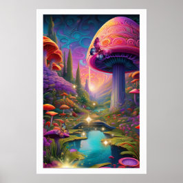 Titel Bezaubernde Fantasy Landschaft Pilgerweg Kun Poster