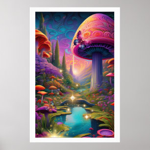Titel Bezaubernde Fantasy Landschaft Pilgerweg Kun Poster