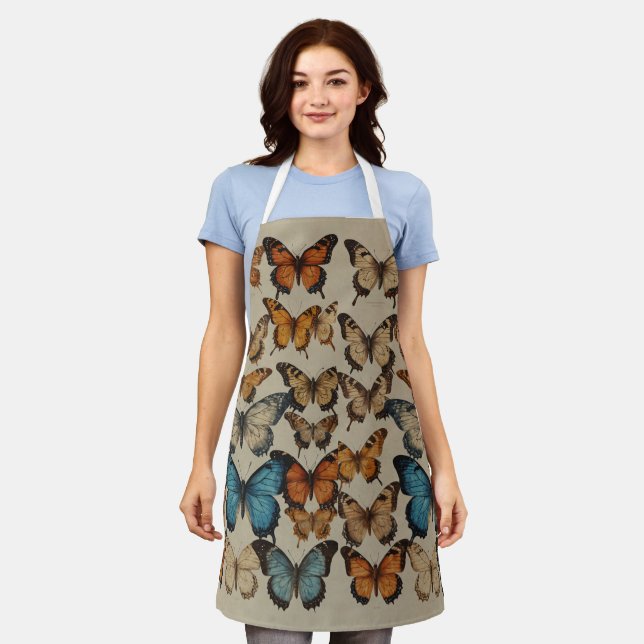 Titel: "Butterfly Dreams: Eleganter Afron-Designer Schürze (Getragen)