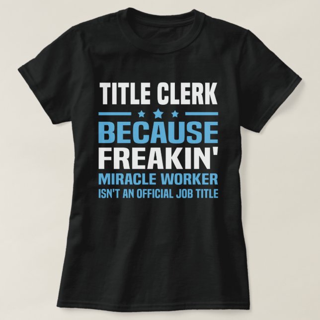 Titel Clerk T-Shirt (Design vorne)
