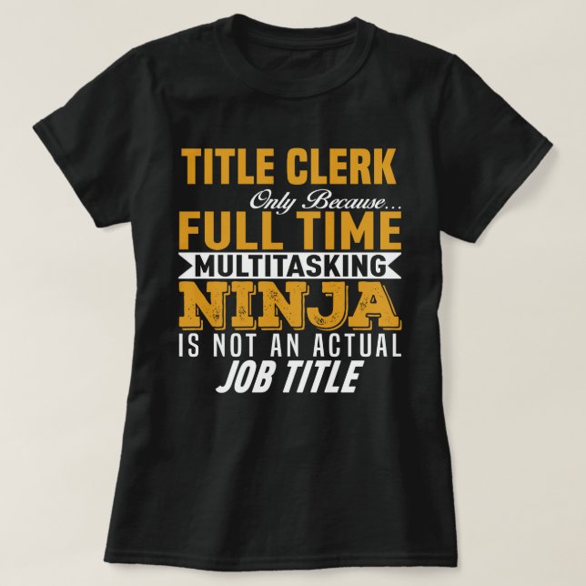 Titel Clerk T-Shirt (Design vorne)