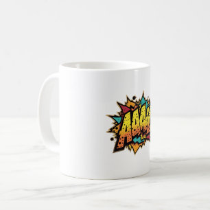 Titel: "Comic Book Burst: AAAL! Pop Art Kaffeetasse