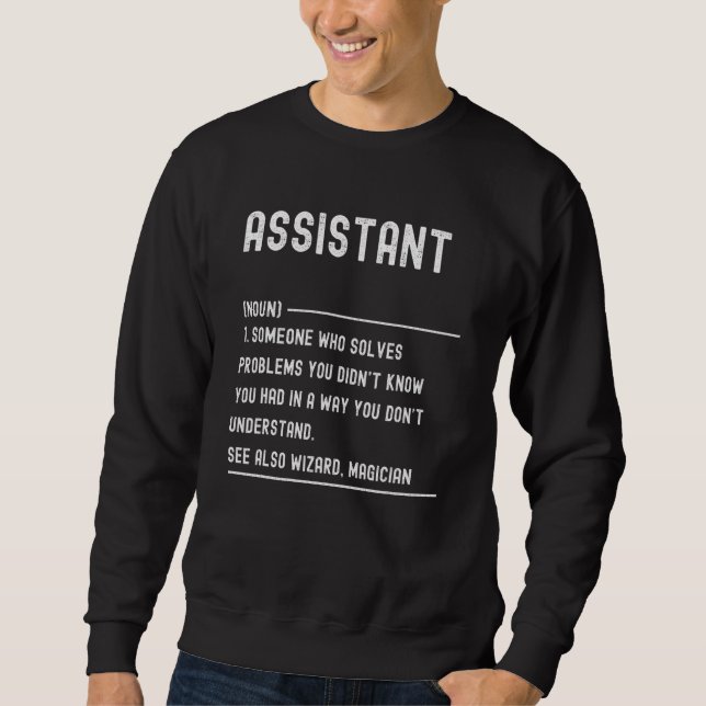 Titel des Assistenten Definition-Jobs Sweatshirt (Vorderseite)