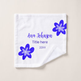 Titel des Doodle-Namens "Blaue Blume" Jahr 20XX Waschlappen