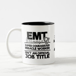 Titel des EMT-Jobs Zweifarbige Tasse