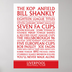 Titel des FC-Erfolgs von Liverpool Poster