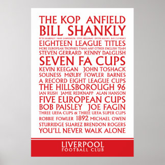 Titel des FC-Erfolgs von Liverpool Poster