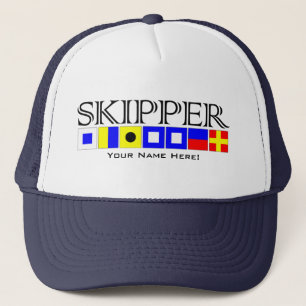 Titel des Kapitäns in den Signallahmen Ihr Name Truckerkappe