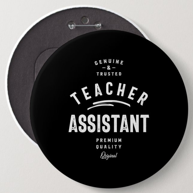 Titel des Lehrerassistenten Button (Vorne & Hinten)