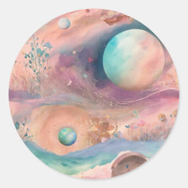 Titel: Dreamy Mist Pastel Journals: Shabby Chic Kr Runder Aufkleber