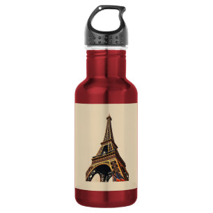Titel: Elegantes Eiffelturm-Silhouette Edelstahlflasche