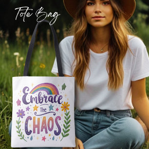 Titel Embrace the Chaos Tote Bag, Positive Vibes,