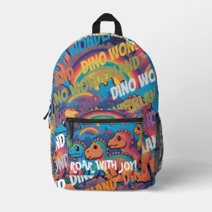 Titel: Farbiger Dinosaurier Regenbogen Bedruckter Rucksack