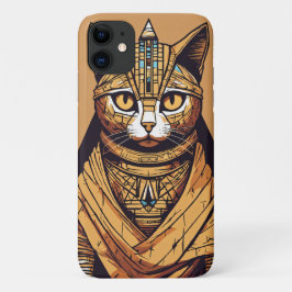 Titel: Feline Mummy Mystique: Quirky Cat Pyramid I Case-Mate iPhone Hülle