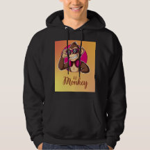 Titel: Funky Cartoon-Affen-Grafik-T-Shirt 