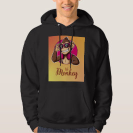 Titel: Funky Cartoon-Affen-Grafik-T-Shirt Hoodie