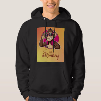 Titel: Funky Cartoon-Affen-Grafik-T-Shirt  Hoodie