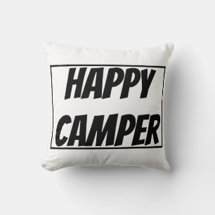 Titel: Glücklicher Camper Lustiger Camping Outdoor Kissen