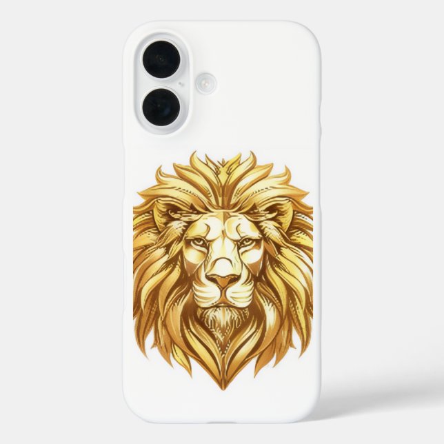 Titel: Golden Lion Head Art iPhone Case (Rückseite)