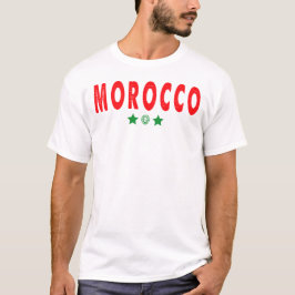 Titel: Marokko Löwenstolz Zwei-Sterne-Fußballfan  T-Shirt