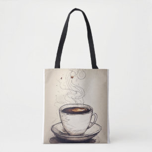 Titel: Minimalistische Pen-Skizze für einen Kaffee