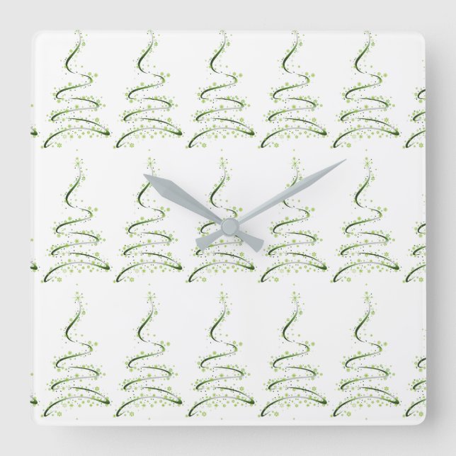 ****TITEL "MODERNE WEIHNACHTEN DER SAISON*** SCHLI QUADRATISCHE WANDUHR (Vorderseite)