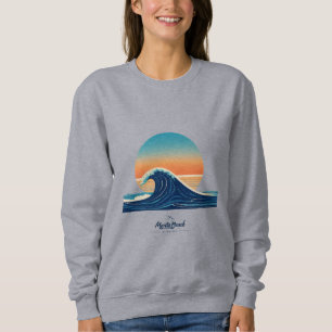 Titel: Montabeach Minimalistischer Ozeanwellen- Lo Sweatshirt