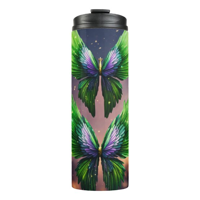 Titel: "Nature's Grace: Butterfly Illustrations o Thermosbecher (Vorderseite)