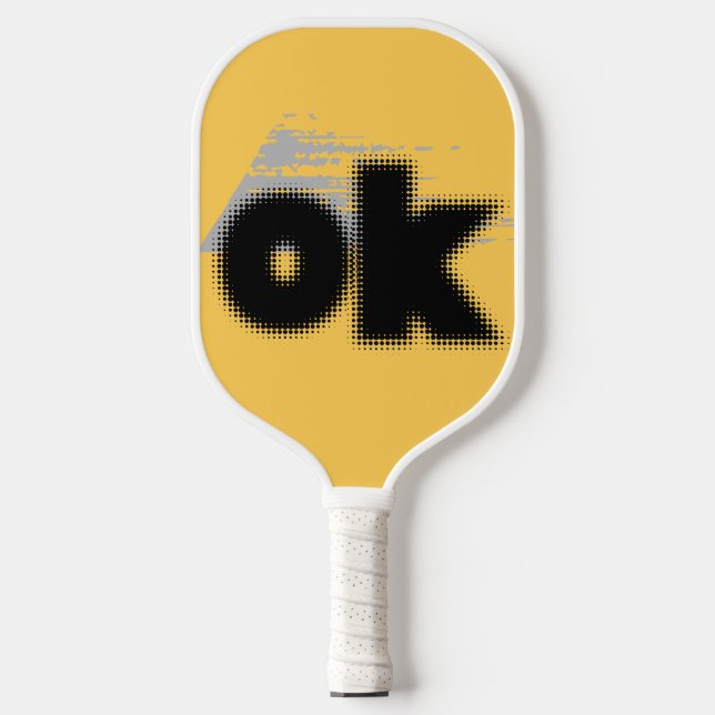 Titel: "OK Vibes - Simple & Bold" Pickleball Schläger (Vorderseite)