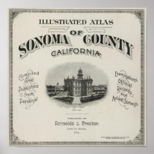 Titel Page Atlas Sonoma Landkreis, Kalifornien Poster