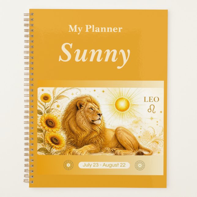 Titel: Personalisierter Leo-Zodiac-Planer  Planer (Vorderseite)