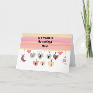Titel: Personalisierter Name Oma Valentine Hear Karte