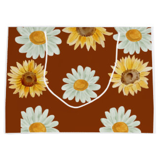 Titel: Retro-Daisy-Blumen-Geburtstagsgeschenktasch Große Geschenktüte