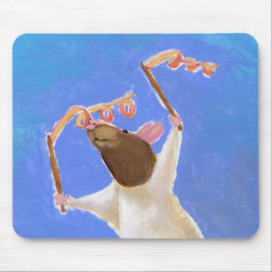 Titel: Rhythmische Gymnastik - lustige Rattenkuns Mousepad