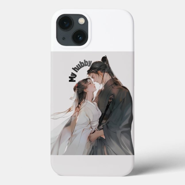 Titel: Romantisches Anime-Paar iPhone 13 Hülle - C (Rückseite)