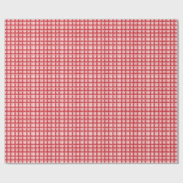 Titel Rosa und rotes texturiertes Karomuster | Kl Geschenkpapier
