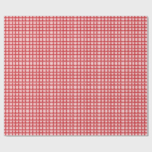 Titel Rosa und rotes texturiertes Karomuster Kl Geschenkpapier