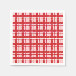 Titel Rosa und rotes texturiertes Karomuster | Kl Serviette