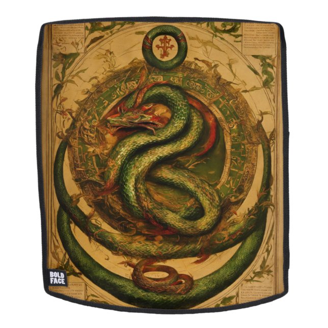 **Titel:** Rucksack für grüne Schlange (Abnehmbare Front)